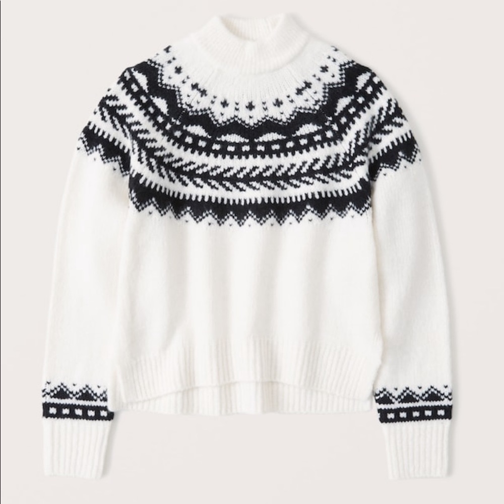 Abercrombie Cable Mockneck Sweater
